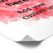 Farbige Aquarellfarbe abstrakter Name Poster (Ecke)