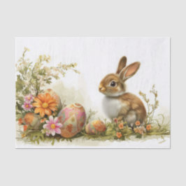 Farbige Aquarellfarbe Osterhase Seidenpapier