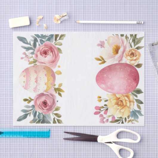 Farbige Aquarellfarbe Osterhase Seidenpapier (Handwerk)