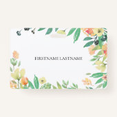 Farbige Aquarellfarben - Blume Ausweis (Rückseite)