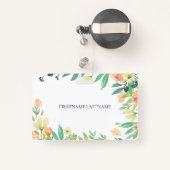 Farbige Aquarellfarben - Blume Ausweis (Rückseite mit Rechteck)