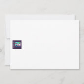 Farbige Aquarellfarben Blume Flat Danke Karte (Rückseite)