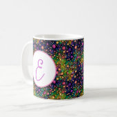 Farbige Aquarellfarben-Blume Kaffeetasse (Vorderseite Links)