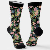 Farbige Aquarellfarben Blume nahtlos Muster Socken (Gewinkelt)