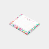 Farbige Aquarellfarben-Blume Post-it Klebezettel (angewinkelt)