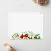 Farbige Aquarellfarben-Blume Vorlage Handschrift (Vorderseite/Rückseite Beispiel)