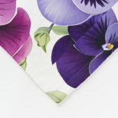 Farbige Aquarellfarben Blume Weißer Hintergrund Fleecedecke (Ecke)