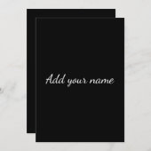 Farbige Aquarellfarben fügen den Text Ihres Namens Einladung (Vorne/Hinten)