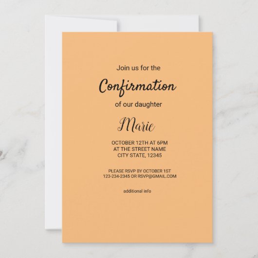 Farbige Aquarellfarben hinzufügen Ihren Namen Text Einladung (Vorderseite)