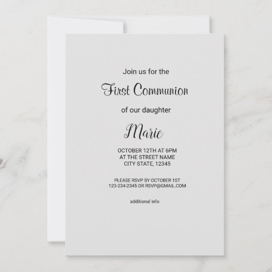 Farbige Aquarellfarben hinzufügen Ihren Namen Text Einladung (Vorderseite)