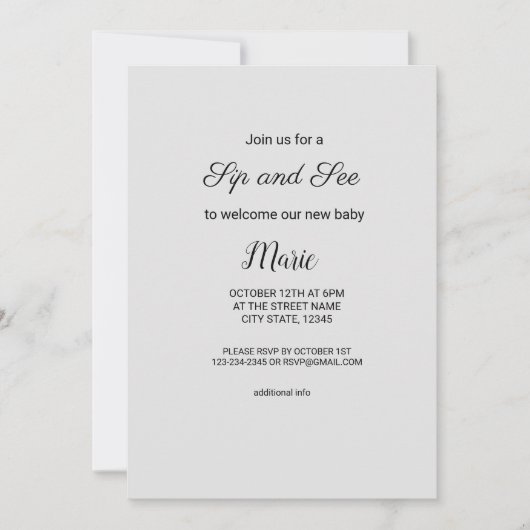 Farbige Aquarellfarben hinzufügen Ihren Namen Text Einladung (Vorderseite)