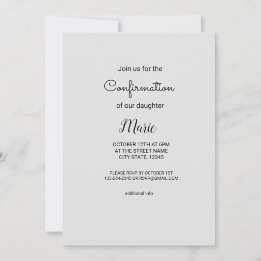 Farbige Aquarellfarben hinzufügen Ihren Namen Text Einladung (Vorderseite)