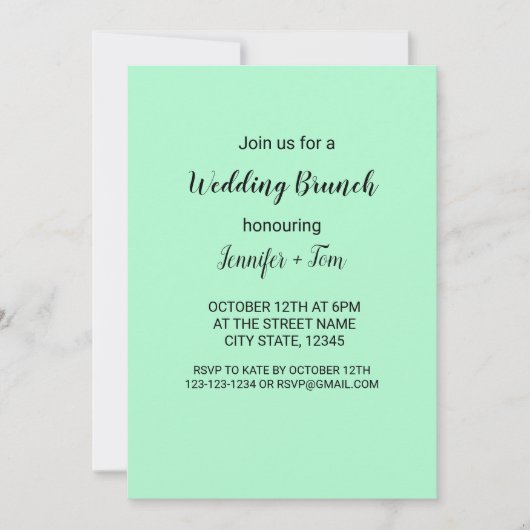 Farbige Aquarellfarben hinzufügen Ihren Namen Text Einladung (Vorderseite)