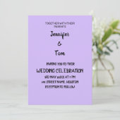 Farbige Aquarellfarben hinzufügen Ihren Namen Text Einladung (Stehend Vorderseite)