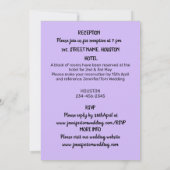 Farbige Aquarellfarben hinzufügen Ihren Namen Text Einladung (Rückseite)