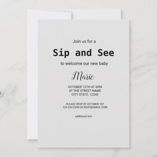 Farbige Aquarellfarben hinzufügen Ihren Namen Text Einladung (Vorderseite)