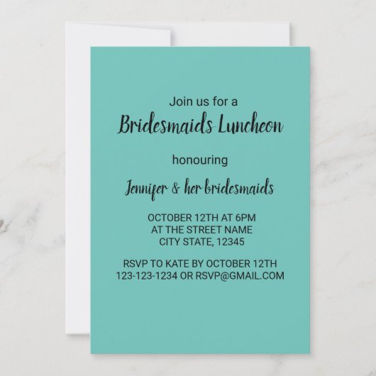 Farbige Aquarellfarben hinzufügen Ihren Namen Text Einladung (Vorderseite)