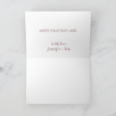 Farbige Aquarellfarben hinzufügen Ihren Namen Text Karte (Innenseite)