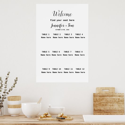 Farbige Aquarellfarben hinzufügen Ihren Namen Text Poster (Küche)