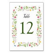 Farbige Aquarellfarben Tischnummern (Rückseite)