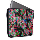 Farbige Aquarellfarbenpaisley-Blumenillustrierung  Laptopschutzhülle (Vorne Rechts)