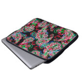 Farbige Aquarellfarbenpaisley-Blumenillustrierung  Laptopschutzhülle (Vorne Knopf)