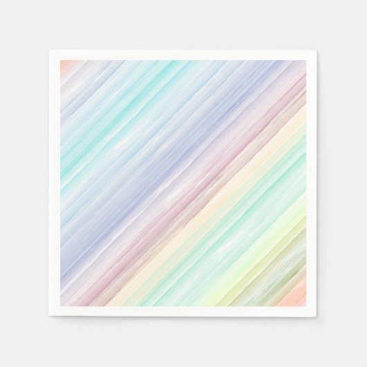 Farbige Aquarellfarbenstreifen - Musterbeispiel Serviette (Vorderseite)