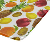 Farbige Aquarellfrüchte Glasschneidebrett Schneidebrett (Ecke)
