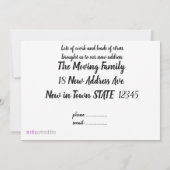 Farbige Aquarellhäuser Neue Adresskarte Ankündigung (Rückseite)