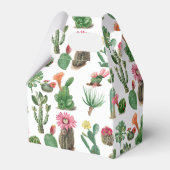 Farbige Aquarellkaktus und Sukkulenten Blume Geschenkschachtel (Vorderseite)