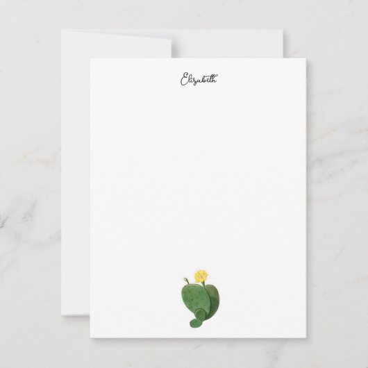 Farbige Aquarellkaktus und Sukkulenten Blume Mitteilungskarte (Vorderseite)