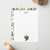 Farbige Aquarellkaktus und Sukkulenten Blume Mitteilungskarte (Vorderseite/Rückseite Beispiel)