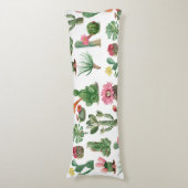 Farbige Aquarellkaktus und Sukkulenten Blume Seitenschläferkissen (Vorderseite Vertikal)