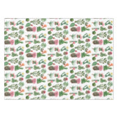 Farbige Aquarellkaktus und Sukkulenten Blume Tischdecke (Vorderseite (Horizontal))