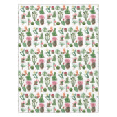 Farbige Aquarellkaktus und Sukkulenten Blume Tischdecke (Vorderseite)