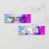 Farbige Aquarellkunst abstrakte Kunst lila Mini Visitenkarte (Vorne/Hinten)
