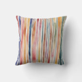 Farbige Aquarelllinien Kissen (Rückseite)