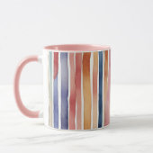 Farbige Aquarelllinien Tasse (Links)