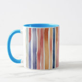 Farbige Aquarelllinien Tasse (Links)