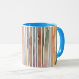 Farbige Aquarelllinien Tasse