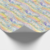 Farbige Aquarellmalerei, Bäume, Blume Geschenkpapier (Ecke)