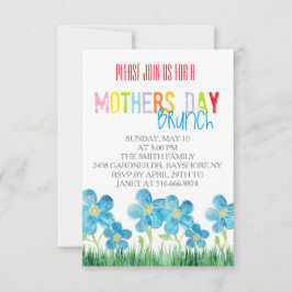 Farbige Aquarellmütter-Tagesbrunch lädt ein Einladung