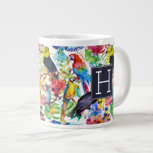Farbige Aquarellparrots Erste Schritte Jumbo-Tasse