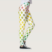 Farbige Aquarelltöne auf weiß Leggings (Rechts)