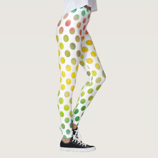 Farbige Aquarelltöne auf weiß Leggings (Rechts)