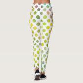 Farbige Aquarelltöne auf weiß Leggings (Rückseite)