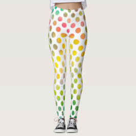 Farbige Aquarelltöne auf weiß Leggings