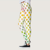 Farbige Aquarelltöne auf weiß Leggings (Links)