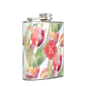 Farbige Aquarelltücher mit Monogramm Flachmann (Rechts)