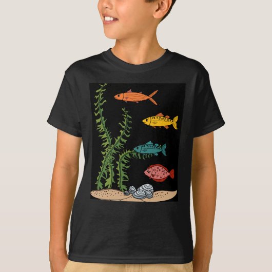 Farbige Aquarium Fische Tiermotive T-Shirt (Vorderseite)